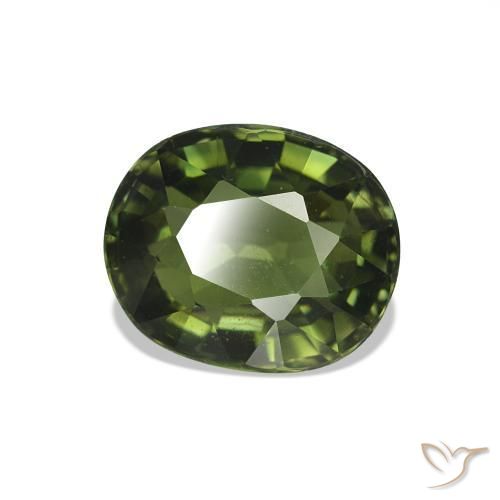 Tourmaline Vert foncé naturelle ovale, 1.78 ct, VS