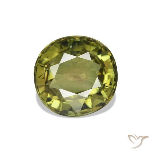 1.53ct Vert terreux Tourmaline, ovale, VS