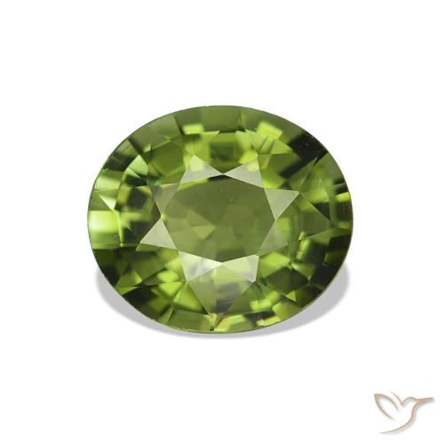 1.45ct Vert moyen Tourmaline, ovale, VS