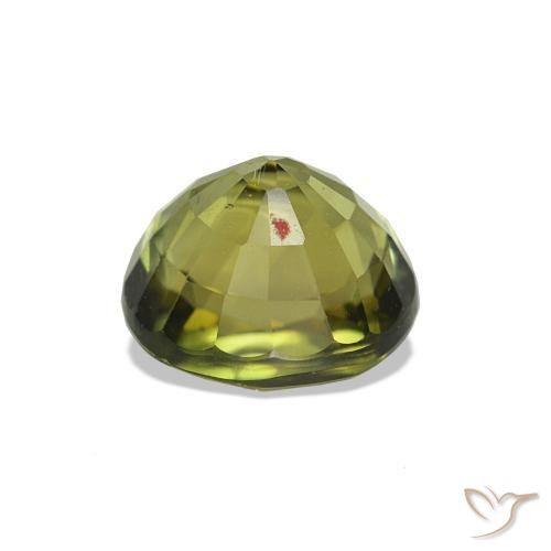 Tourmaline Vert jaunâtre naturelle Coupe ovale, 1.49 ct, VS