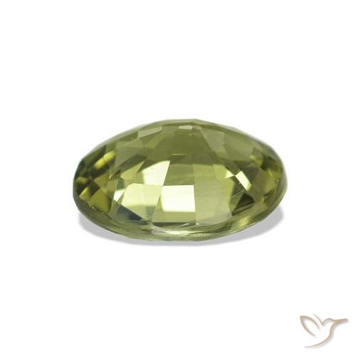 Tourmaline Vert chaud naturelle ovale, 1.51 ct, VVS-VS