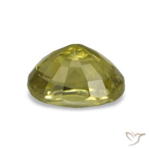 Tourmaline Vert jaunâtre naturelle Coupe ovale, 1.54 ct, VS