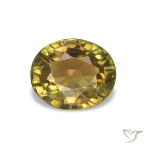1.36ct Jaune terreux Tourmaline, ovale, VS