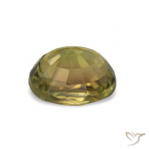 Tourmaline Jaune terreux naturelle Coupe ovale, 1.36 ct, VS