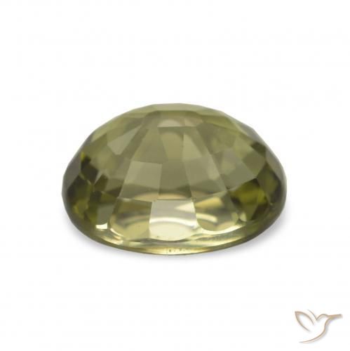 Tourmaline Vert chaud naturelle Coupe ovale, 1.66 ct, VS