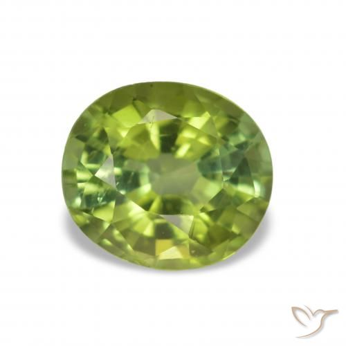 Tourmaline Vert terre naturelle ovale, 1.46 ct, VS