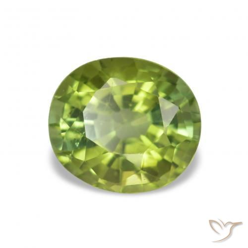 Tourmaline Vert terre naturelle ovale, 1.46 ct, VS