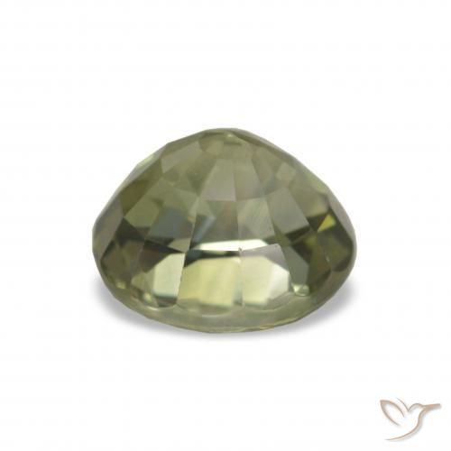 Tourmaline Vert chaud naturelle Coupe ovale, 1.54 ct, VS