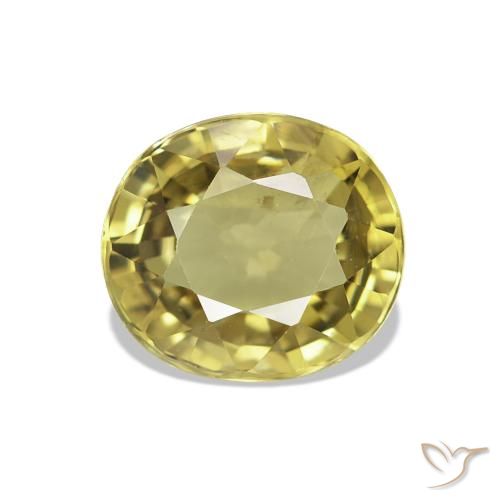 1.60ct Doré léger Tourmaline, ovale, VS