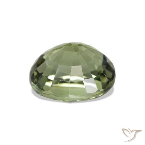 Tourmaline Vert moyen naturelle Coupe ovale, 1.59 ct, VVS