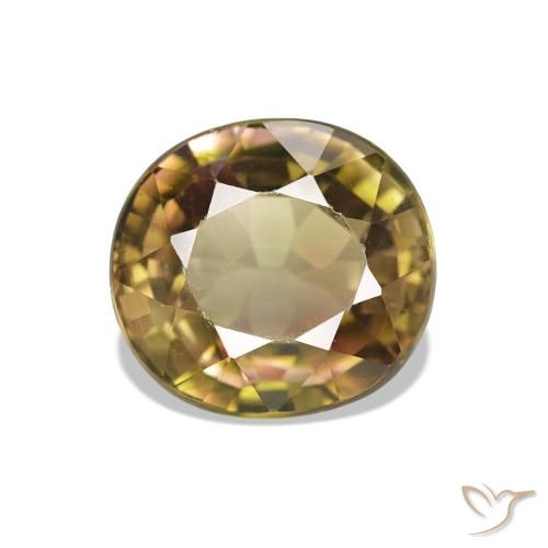 Tourmaline Doré orangé naturelle Coupe ovale, 1.54 ct, VVS