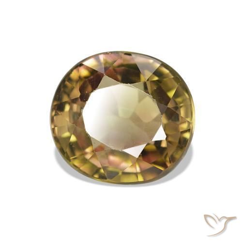 Tourmaline Doré orangé naturelle Coupe ovale, 1.54 ct, VVS
