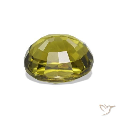 Tourmaline Vert chaud et terreux naturelle Coupe ovale, 1.73 ct, VVS