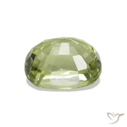 Tourmaline Vert jaunâtre naturelle Coupe ovale, 1.41 ct, VVS