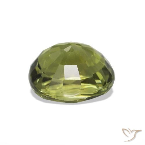 Tourmaline Olive verte naturelle Coupe ovale, 1.41 ct, VVS