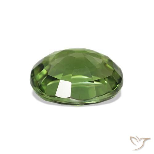 Tourmaline Vert moyen naturelle Coupe ovale, 1.42 ct, VVS