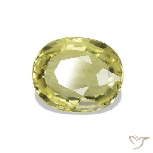 Tourmaline Vert clair naturelle Coupe ovale, 1.59 ct, VS