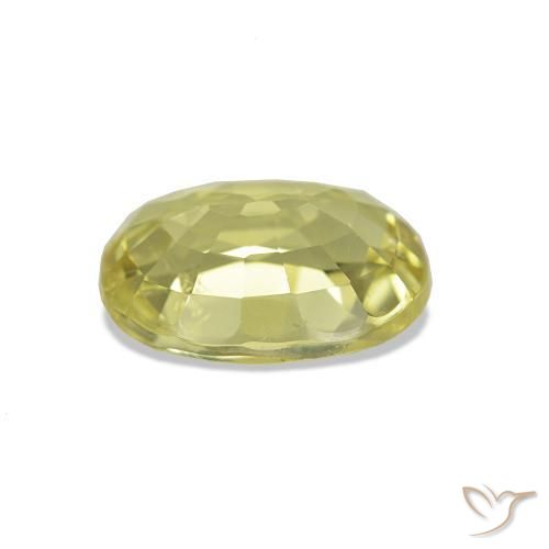 Tourmaline Vert clair naturelle Coupe ovale, 1.59 ct, VS