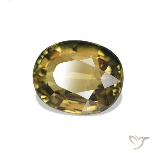 Tourmaline Brun doré naturelle Coupe ovale, 1.58 ct, VVS