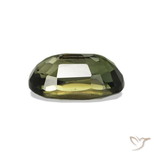 Tourmaline Vert forêt léger naturelle ovale, 1.46 ct, VS