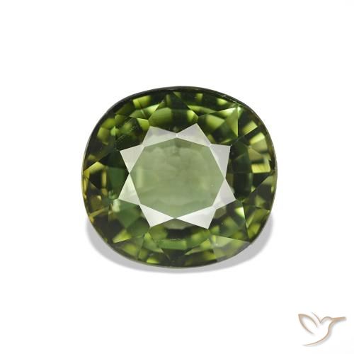 1.44ct Vert terreux Tourmaline, Coussin, VS