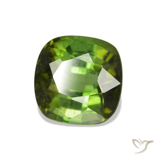 Tourmaline Vert foncé naturelle Coussin, 1.80 ct, VS