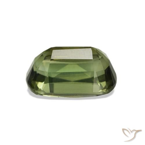 Tourmaline Forêt verte naturelle Coupe coussin, 1.80 ct, VS