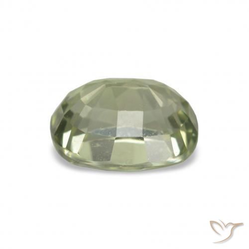 Tourmaline Vert jaunâtre naturelle Coupe coussin, 1.86 ct, VVS-VS