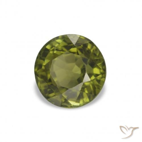 Tourmaline Forêt verte naturelle Coupe roude, 1.55 ct, VVS-VS