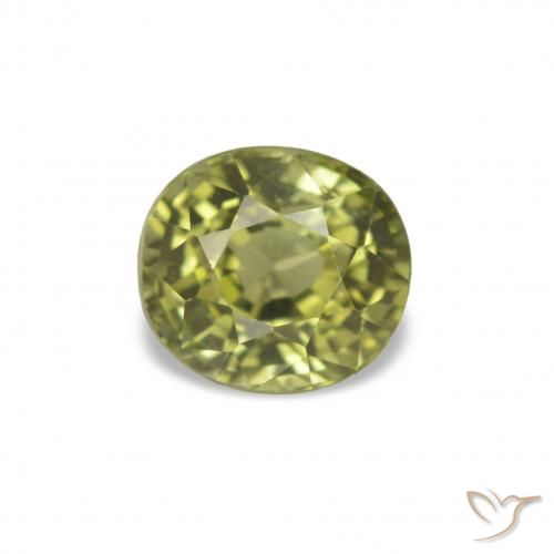 1.47ct Vert forêt chaud Tourmaline, ovale, VVS-VS