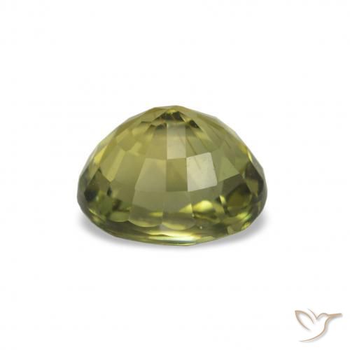 Tourmaline Medium Dark-Green naturelle Coupe ovale, 1.58 ct, VVS-VS