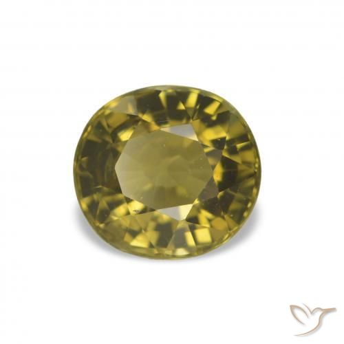 Tourmaline Brun doré profond naturelle Coupe ovale, 1.53 ct, VVS-VS