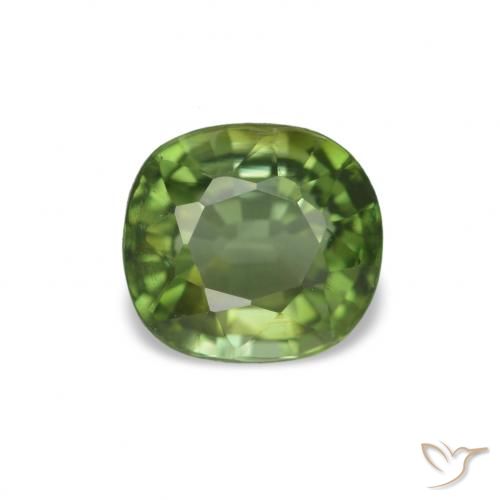 1.51ct Vert moyen Tourmaline, Coussin, VVS-VS