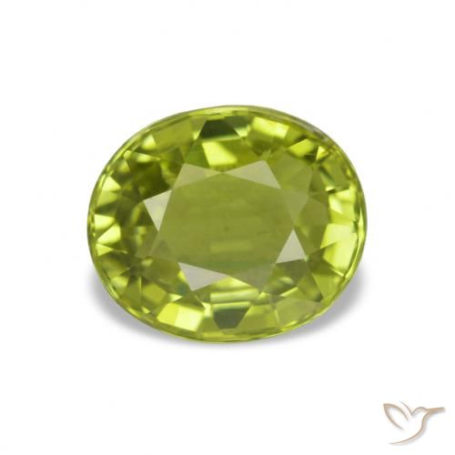 1.62ct Olive verte Tourmaline, ovale, VVS-VS