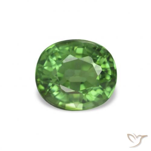 Tourmaline Vert foncé naturelle Coupe ovale, 1.40 ct, VVS-VS