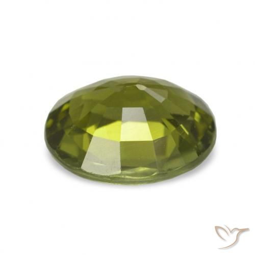 Tourmaline Vert forêt chaud naturelle Coupe ovale, 1.87 ct, VVS-VS