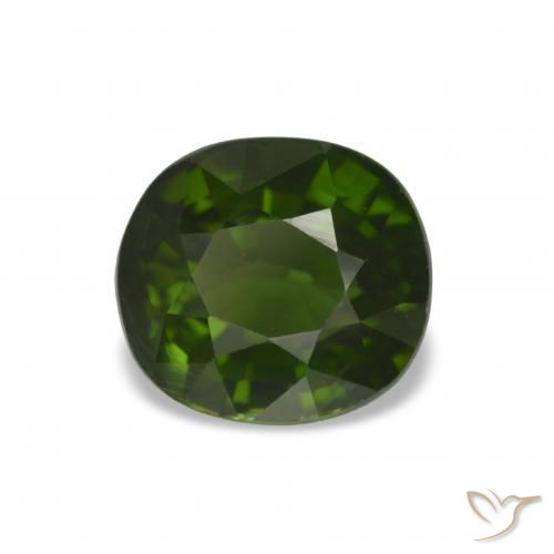 Tourmaline Vert terreux naturelle Coupe ovale, 1.82 ct, VVS-VS