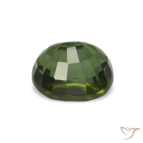 Tourmaline Vert terreux naturelle Coupe ovale, 1.82 ct, VVS-VS