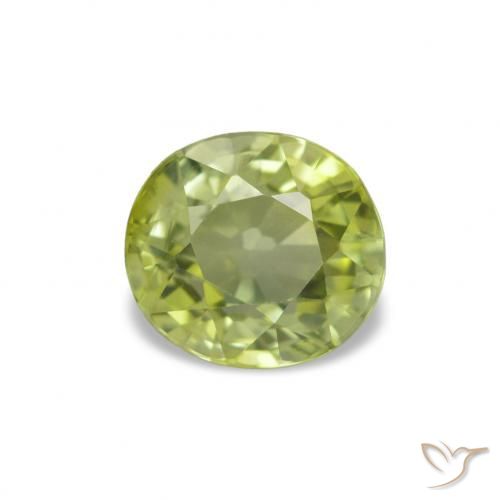 1.34ct Olive verte Tourmaline, ovale, VVS-VS