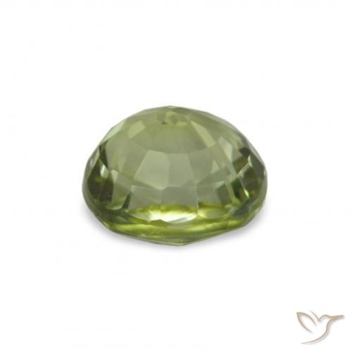 Tourmaline Olive verte naturelle Coupe ovale, 1.34 ct, VVS-VS