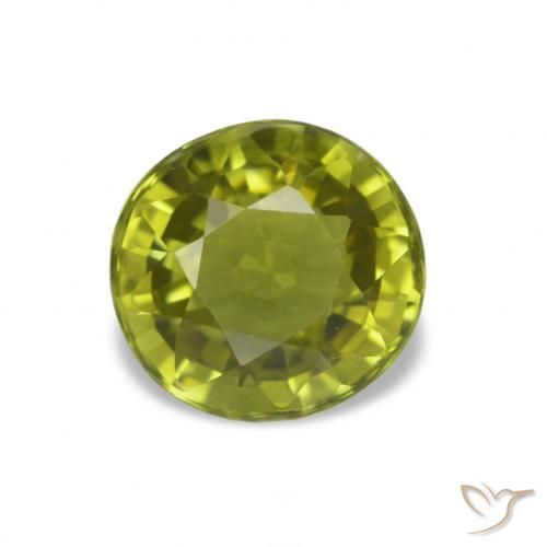 Tourmaline Vert chaud et terreux naturelle Coupe ovale, 1.64 ct, VVS-VS