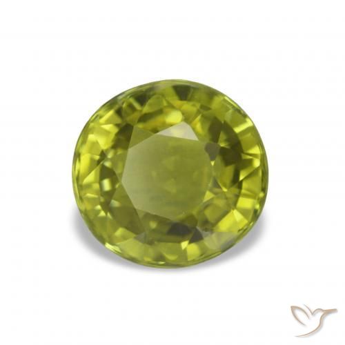 Tourmaline Vert chaud et terreux naturelle Coupe ovale, 1.64 ct, VVS-VS