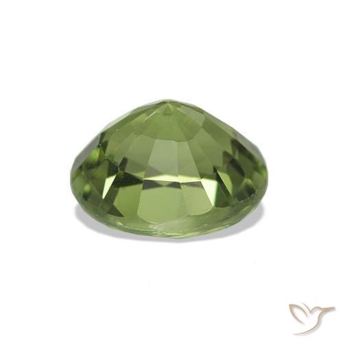 Tourmaline Vert chaud naturelle Coupe ovale, 1.33 ct, VS-SI