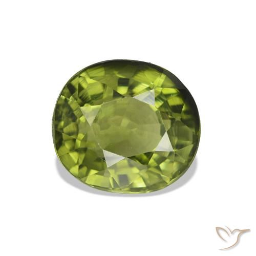 Tourmaline Forêt verte naturelle Coupe ovale, 1.67 ct, VS-SI