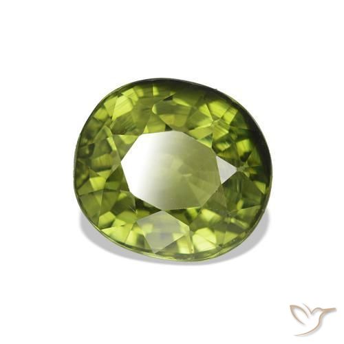Tourmaline Forêt verte naturelle Coupe ovale, 1.67 ct, VS-SI