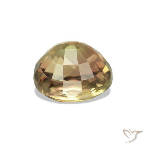 Tourmaline Jaune marron naturelle Coupe ovale, 1.47 ct, VVS