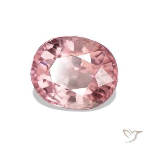 Tourmaline Rose chaud et léger naturelle Coupe ovale, 1.66 ct, VVS-VS