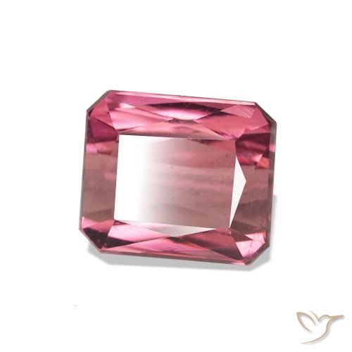 Tourmaline Rose clair naturelle Taille émeraude, 2.28 ct, VVS