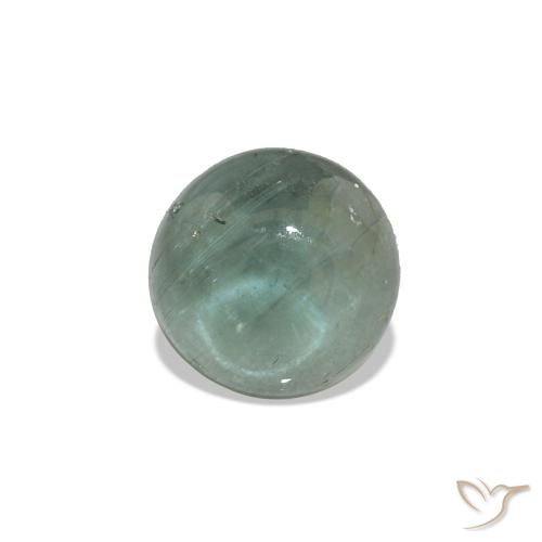 Tourmaline Vert grisâtre profond naturelle Coupe roude, 0.81 ct, Transparent