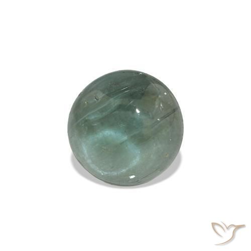 Tourmaline Vert grisâtre profond naturelle Coupe roude, 0.81 ct, Transparent